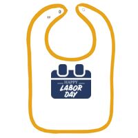 Infant Contrast Trim Terry Bib Thumbnail