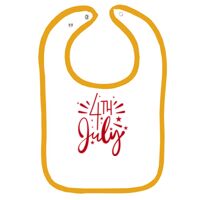 Infant Contrast Trim Terry Bib Thumbnail