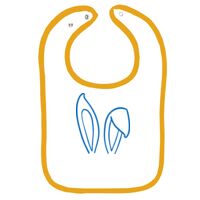 Infant Contrast Trim Terry Bib Thumbnail