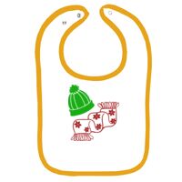 Infant Contrast Trim Terry Bib Thumbnail
