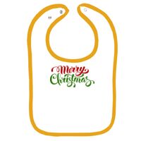 Infant Contrast Trim Terry Bib Thumbnail