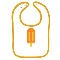 Infant Contrast Trim Terry Bib Thumbnail