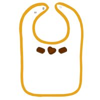 Infant Contrast Trim Terry Bib Thumbnail