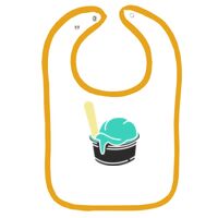 Infant Contrast Trim Terry Bib Thumbnail