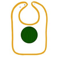 Infant Contrast Trim Terry Bib Thumbnail