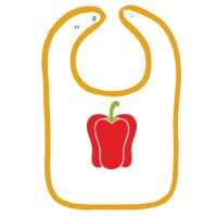 Infant Contrast Trim Terry Bib Thumbnail