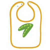 Infant Contrast Trim Terry Bib Thumbnail