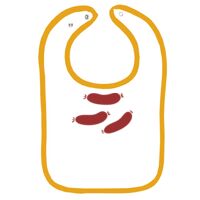 Infant Contrast Trim Terry Bib Thumbnail
