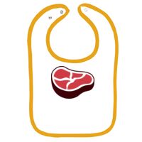 Infant Contrast Trim Terry Bib Thumbnail