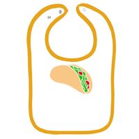 Infant Contrast Trim Terry Bib Thumbnail