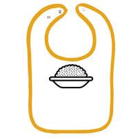 Infant Contrast Trim Terry Bib Thumbnail