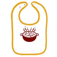 Infant Contrast Trim Terry Bib Thumbnail