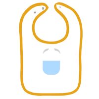 Infant Contrast Trim Terry Bib Thumbnail