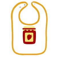Infant Contrast Trim Terry Bib Thumbnail