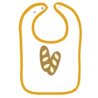 Infant Contrast Trim Terry Bib Thumbnail