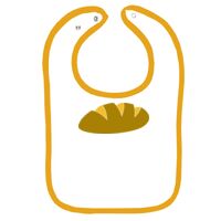 Infant Contrast Trim Terry Bib Thumbnail