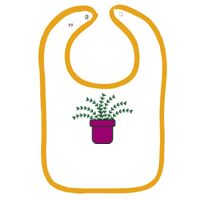 Infant Contrast Trim Terry Bib Thumbnail