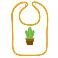 Infant Contrast Trim Terry Bib Thumbnail