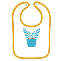 Infant Contrast Trim Terry Bib Thumbnail