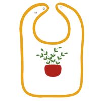 Infant Contrast Trim Terry Bib Thumbnail