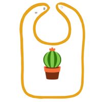 Infant Contrast Trim Terry Bib Thumbnail