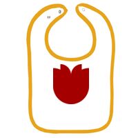 Infant Contrast Trim Terry Bib Thumbnail
