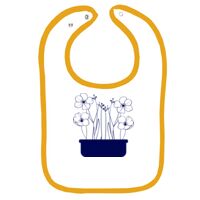 Infant Contrast Trim Terry Bib Thumbnail