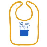 Infant Contrast Trim Terry Bib Thumbnail