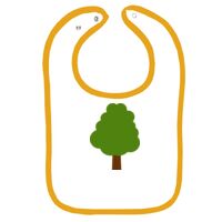 Infant Contrast Trim Terry Bib Thumbnail