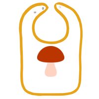 Infant Contrast Trim Terry Bib Thumbnail