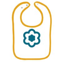 Infant Contrast Trim Terry Bib Thumbnail