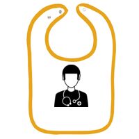 Infant Contrast Trim Terry Bib Thumbnail