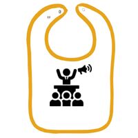 Infant Contrast Trim Terry Bib Thumbnail