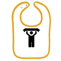 Infant Contrast Trim Terry Bib Thumbnail
