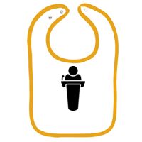 Infant Contrast Trim Terry Bib Thumbnail