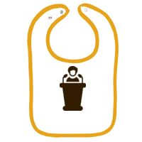 Infant Contrast Trim Terry Bib Thumbnail