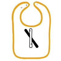 Infant Contrast Trim Terry Bib Thumbnail
