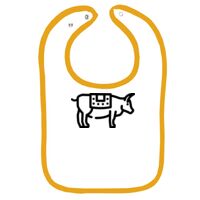 Infant Contrast Trim Terry Bib Thumbnail