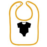 Infant Contrast Trim Terry Bib Thumbnail