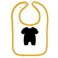 Infant Contrast Trim Terry Bib Thumbnail