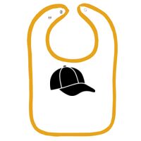 Infant Contrast Trim Terry Bib Thumbnail