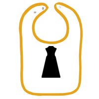 Infant Contrast Trim Terry Bib Thumbnail