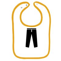 Infant Contrast Trim Terry Bib Thumbnail