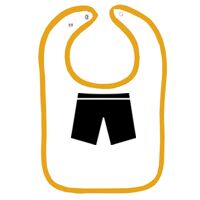 Infant Contrast Trim Terry Bib Thumbnail