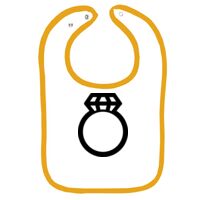 Infant Contrast Trim Terry Bib Thumbnail