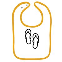 Infant Contrast Trim Terry Bib Thumbnail