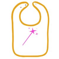 Infant Contrast Trim Terry Bib Thumbnail