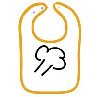 Infant Contrast Trim Terry Bib Thumbnail