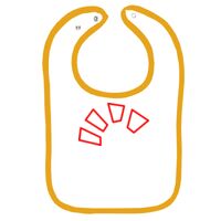 Infant Contrast Trim Terry Bib Thumbnail