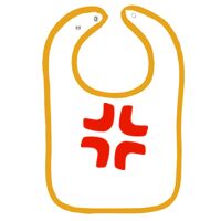 Infant Contrast Trim Terry Bib Thumbnail